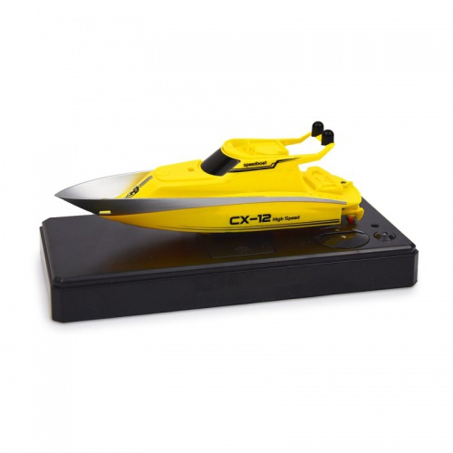 Siva RC loď Mini Racing Yacht žlutá