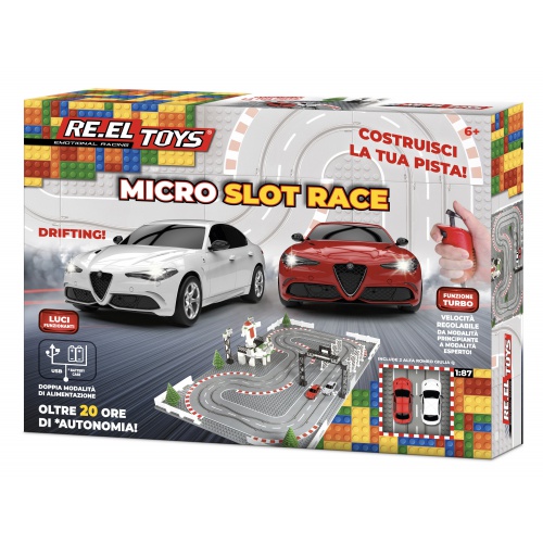 RE.EL Toys Autodráha Micro Slot Race Alfa Romeo 1:87 