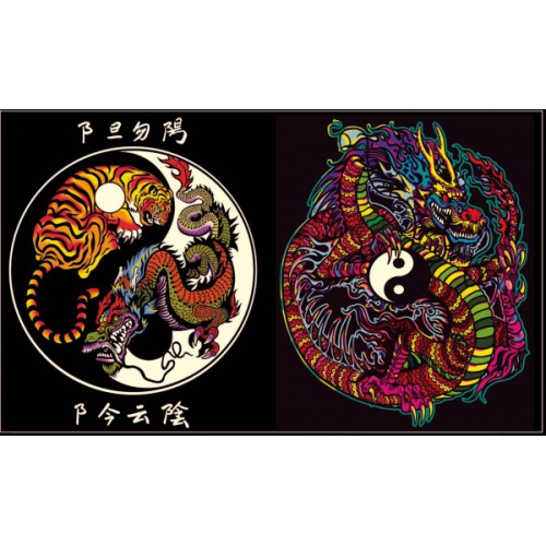 Colorvelvet Sametové desky Yin Yang Drak 