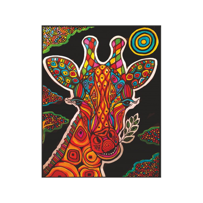 Colorvelvet Sametový obrázek Žirafa 47x35cm 