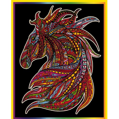 Colorvelvet Sametový obrázek Kůň 47x35cm 