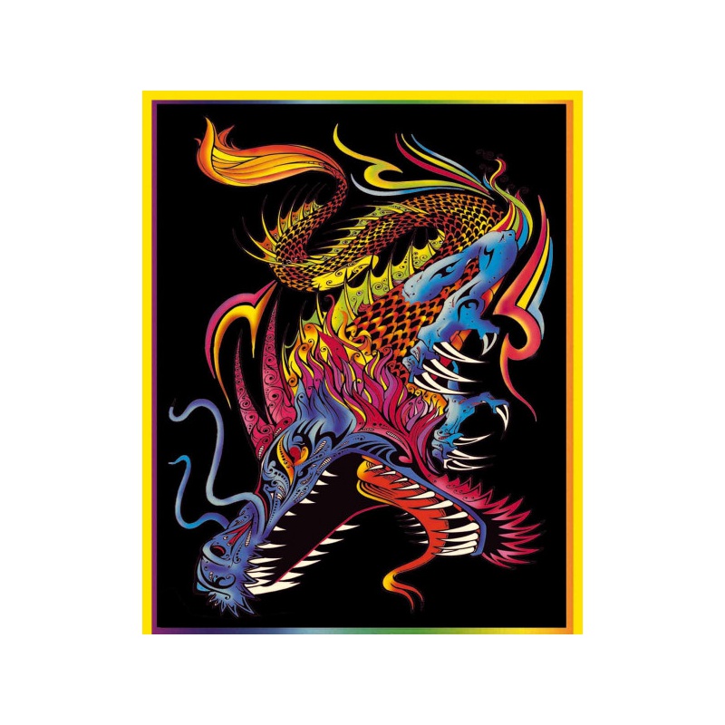 Colorvelvet Sametový obrázek Drak 47x35cm 