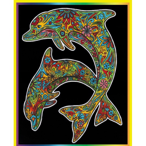 Colorvelvet Sametový obrázek Delfín 47x35cm 