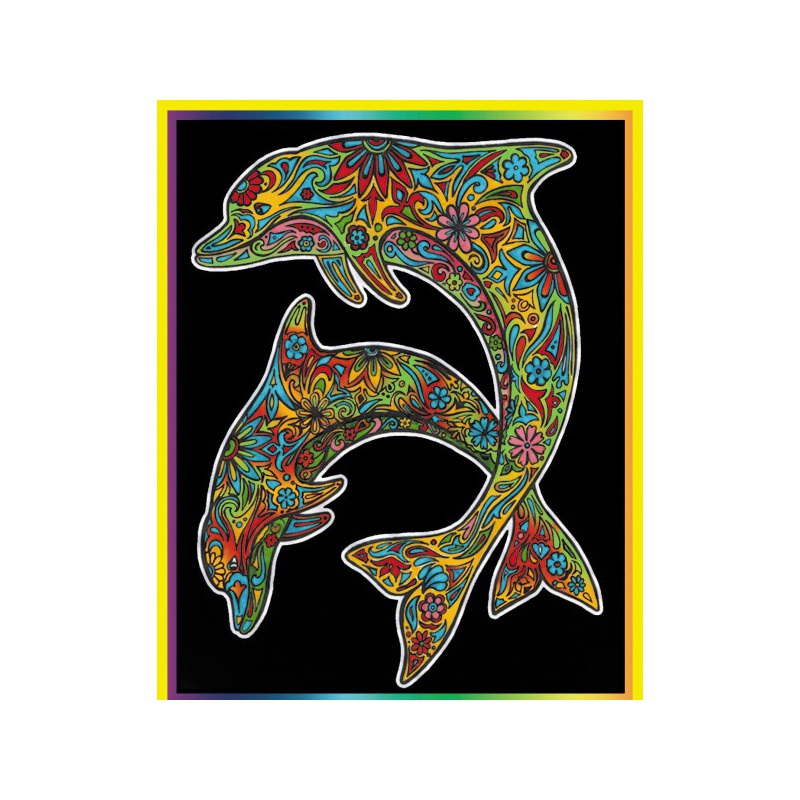 Colorvelvet Sametový obrázek Delfín 47x35cm 