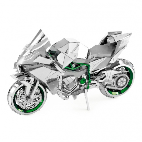 Metal Earth Luxusní ocelová stavebnice Kawasaki Ninja Green