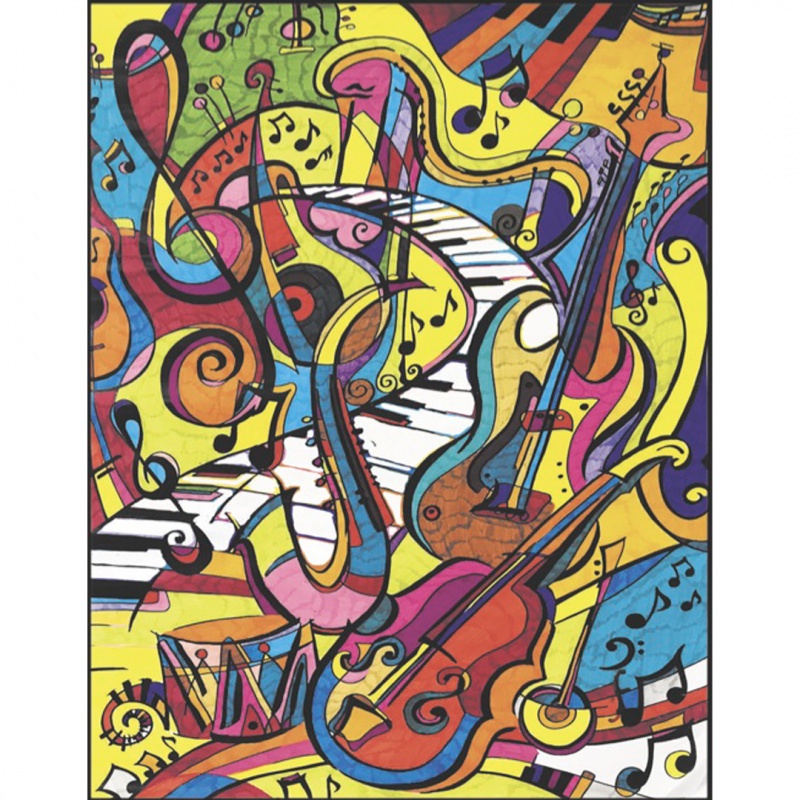 Colorvelvet Sametový obrázek Hudba 47x35cm 