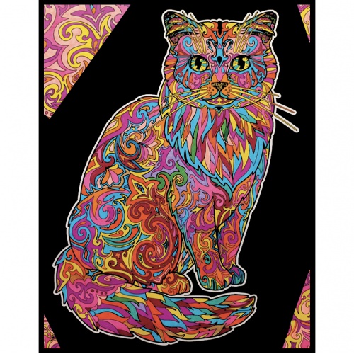Colorvelvet Sametový obrázek Kočka 47x35cm 