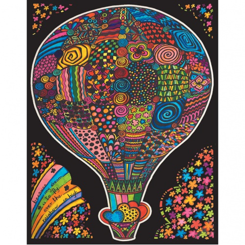 Colorvelvet Sametový obrázek Balón 47x35cm 
