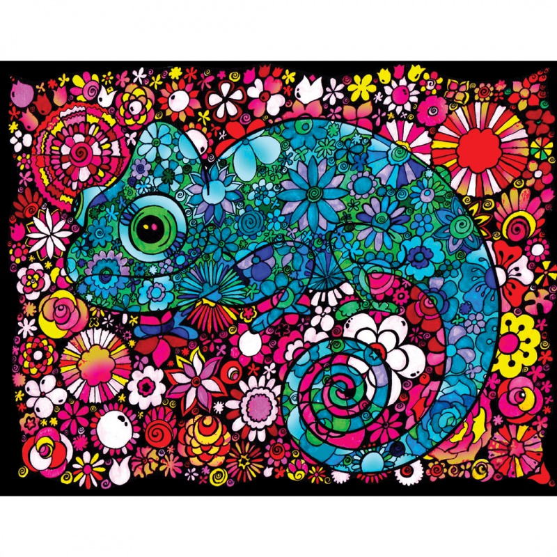 Colorvelvet Sametový obrázek Chameleón 47x35cm 