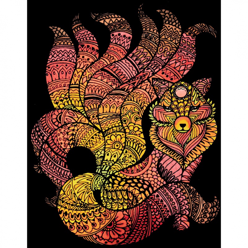 Colorvelvet Sametový obrázek Liška 47x35cm 