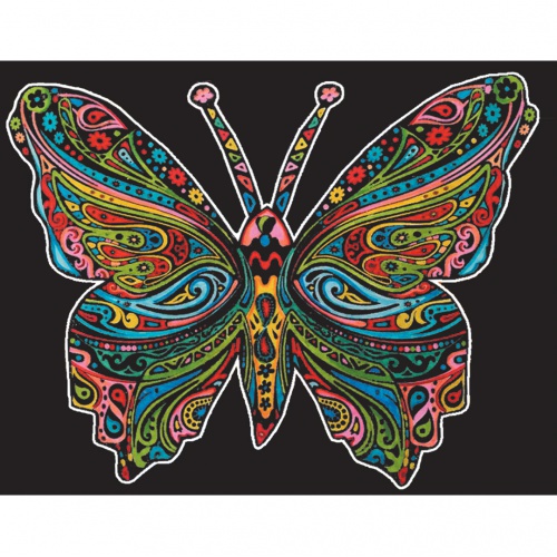 Colorvelvet Sametový obrázek Motýl 21x29,7cm 