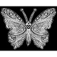 Colorvelvet Sametový obrázek Motýl 21x29,7cm 