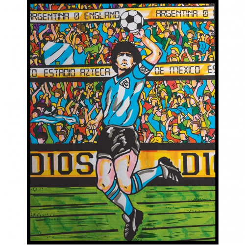 Colorvelvet Sametový obrázek Fotbalista Argentina 21x29,7cm 
