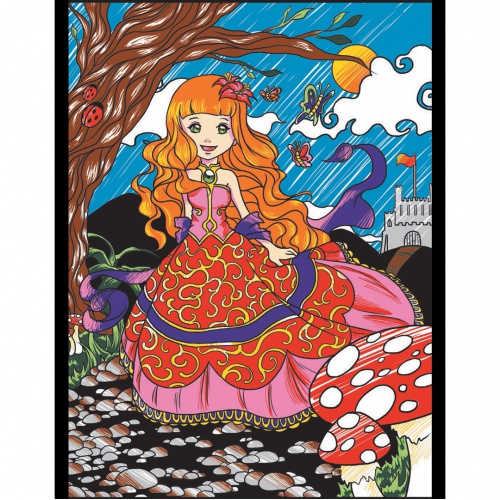 Colorvelvet Sametový obrázek Princezna 21x29,7cm 