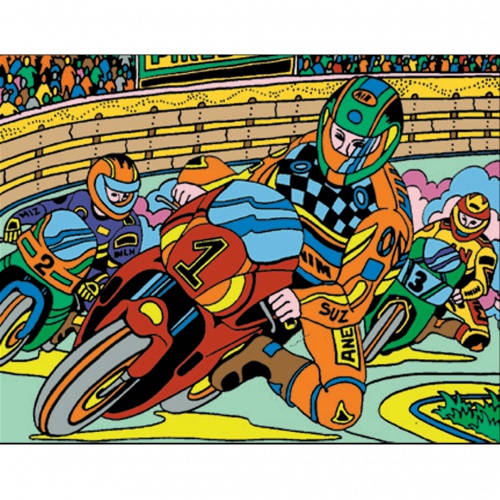 Colorvelvet Sametový obrázek Motorkář 21x29,7cm 
