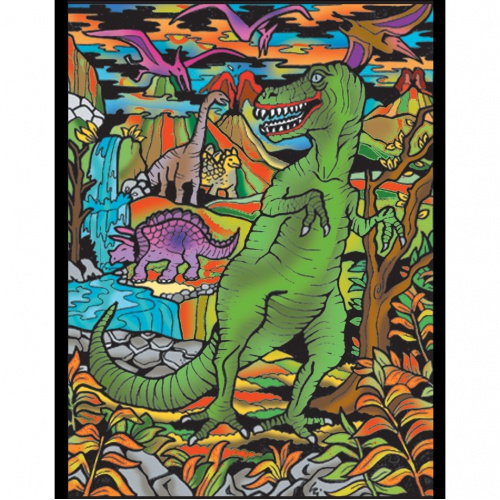 Colorvelvet Sametový obrázek T-Rex 21x29,7cm 