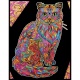 Colorvelvet Sametový obrázek Kočka 21x29,7cm 