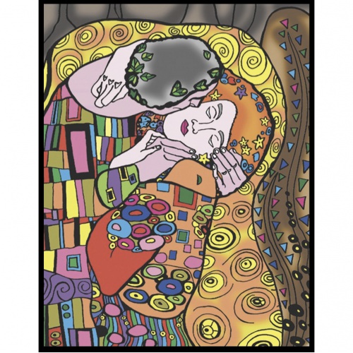 Colorvelvet Sametový obrázek Polibek 21x29,7cm 
