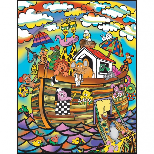 Colorvelvet Sametový obrázek Noemova archa 21x29,7cm 