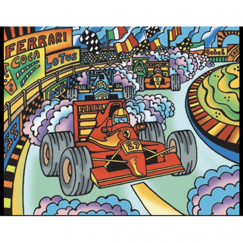 Colorvelvet Sametový obrázek Formule 1 21x29,7cm 