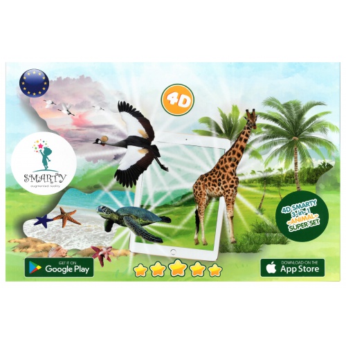 SMARTY 4D interaktivní karty Divoká zvířata, mořský život, ptáci