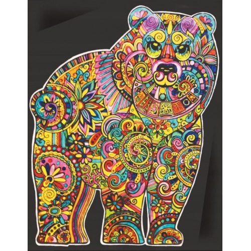 Colorvelvet Sametový obrázek Medvěd 47x35cm 