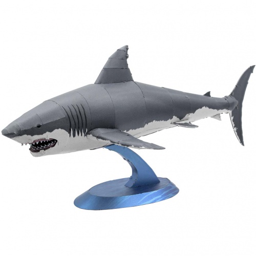 Metal Earth Luxusní ocelová stavebnice Velký bílý žralok