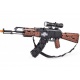 CaDA stavebnice útočná puška AK-47, 738 dílků, zásobník na střelbu gumičkami