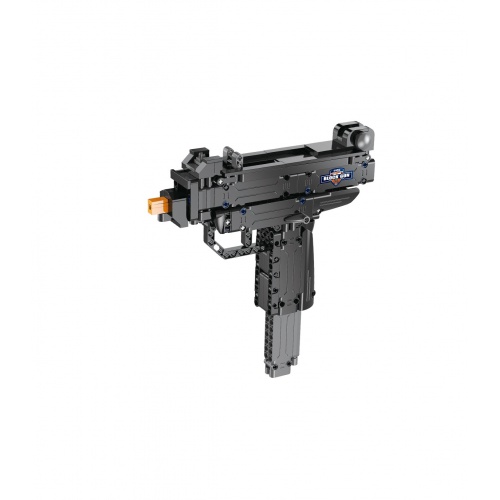 CaDA stavebnice samonabíjecí pistole Micro UZI, 359 dílků, střílí plastové tyčinky.
