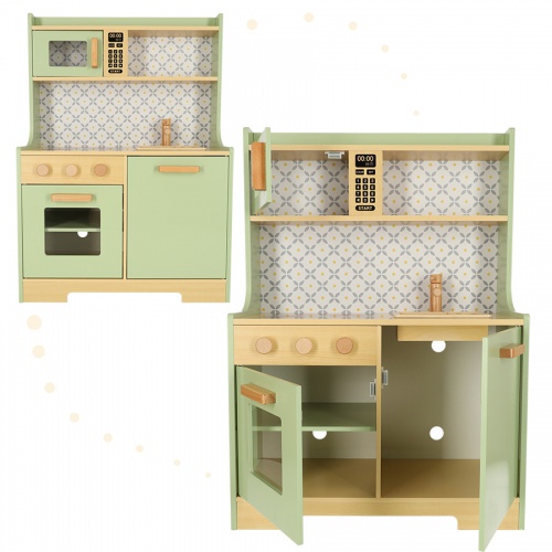Dětská kuchyňka dřevěná, mátová barva