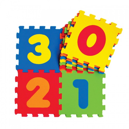 Siva Pěnové puzzle pro děti - čísla