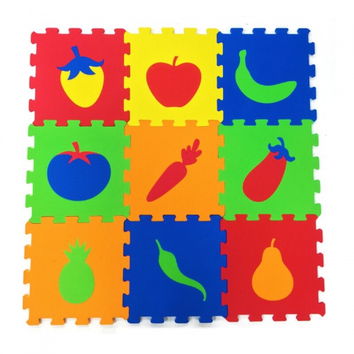 Siva Pěnové puzzle pro děti - ovoce