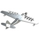 Metal Time Luxusní ocelová stavebnice letadlo Spruce Goose