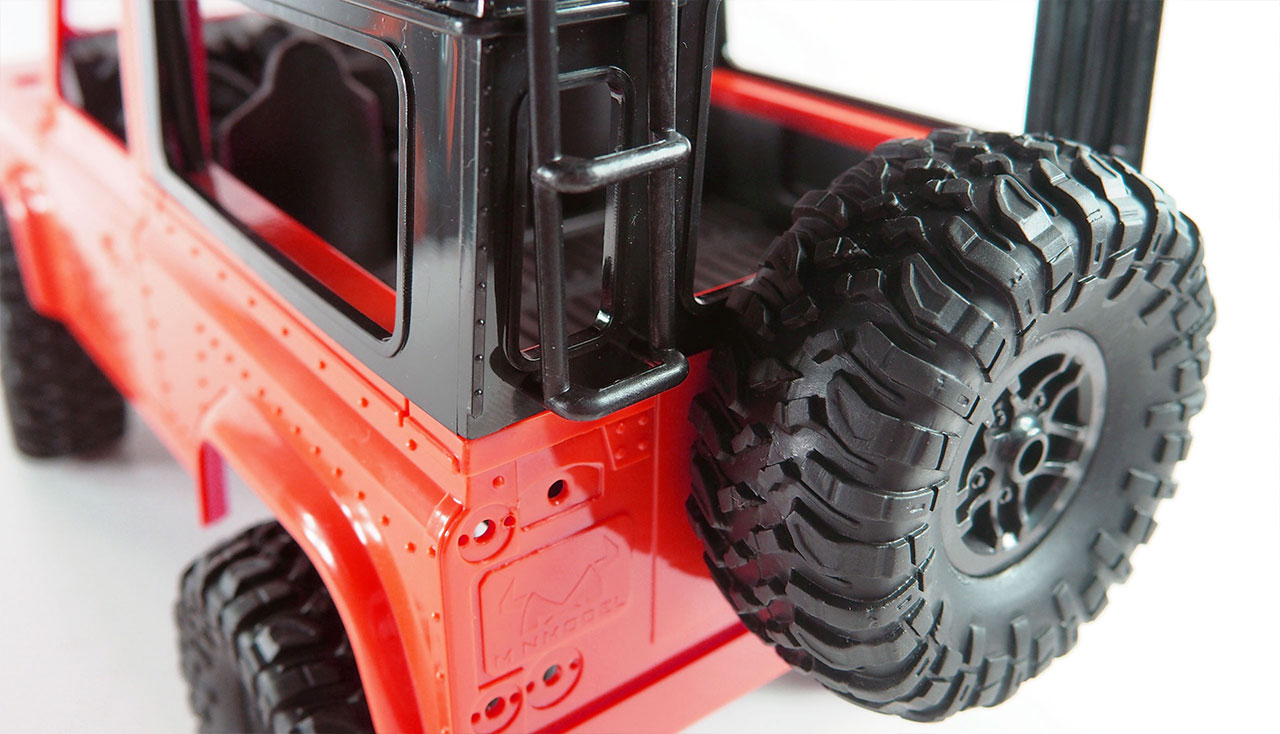 D90 Rock Crawler Defender 1:12, 4WD, 2,4 GHz, LED, 100% RTR, proporcionální jízda, červená