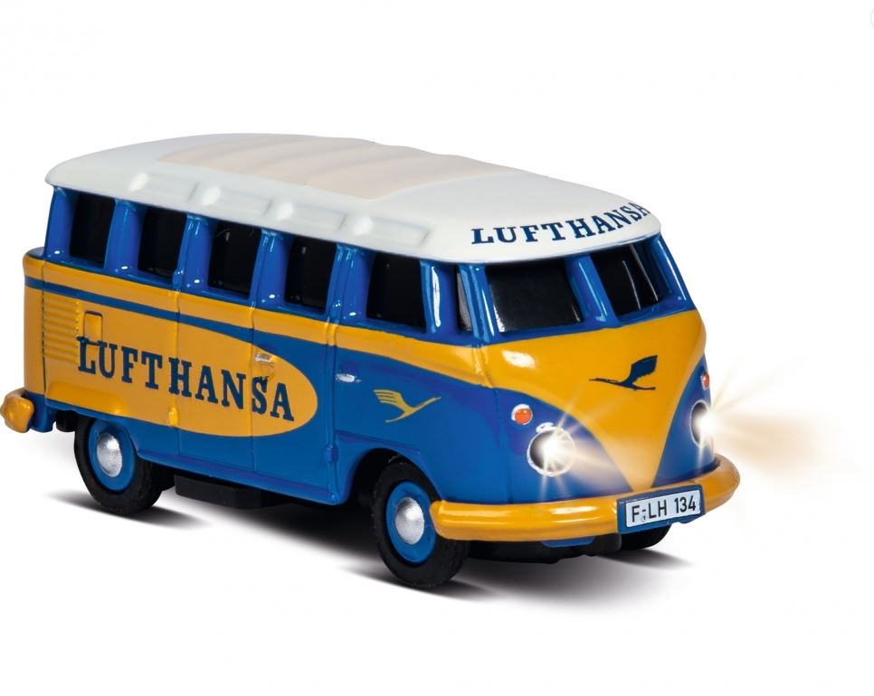 CARSON VW T1 Samba Bus Lufthansa 1:87, LED, plně proporcionální, 100% RTR