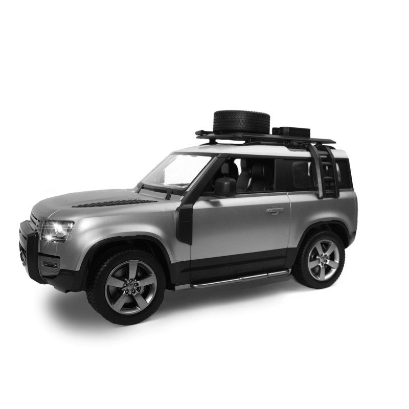 Land Rover Defender 90, 1:12, 4WD, 2,4 GHz, LED, 100% RTR, stříbrná metalíza