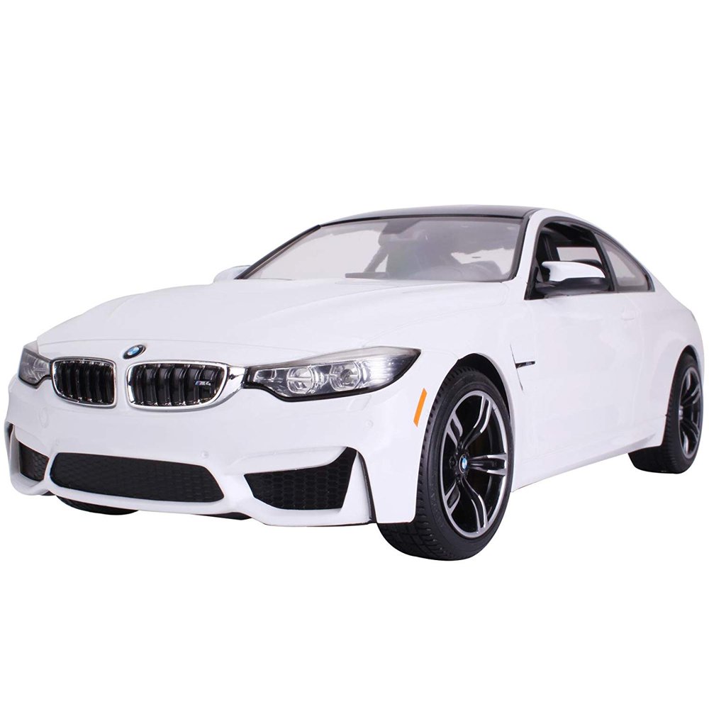 BMW M4 Coupe 1:14, RASTAR, licence, LED, metalický lak, odružená př. kola, bílé
