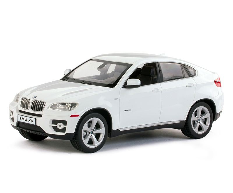 BMW X6 1:14, RASTAR, licence, LED, metalický lak, odružená př. kola, bílé