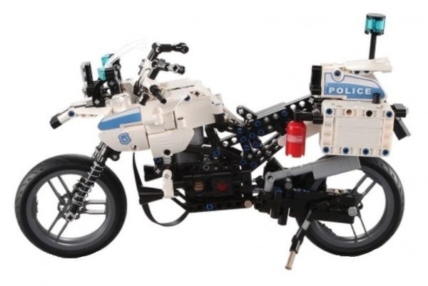 Policejní motorka- stavebnice na dálkové ovládání