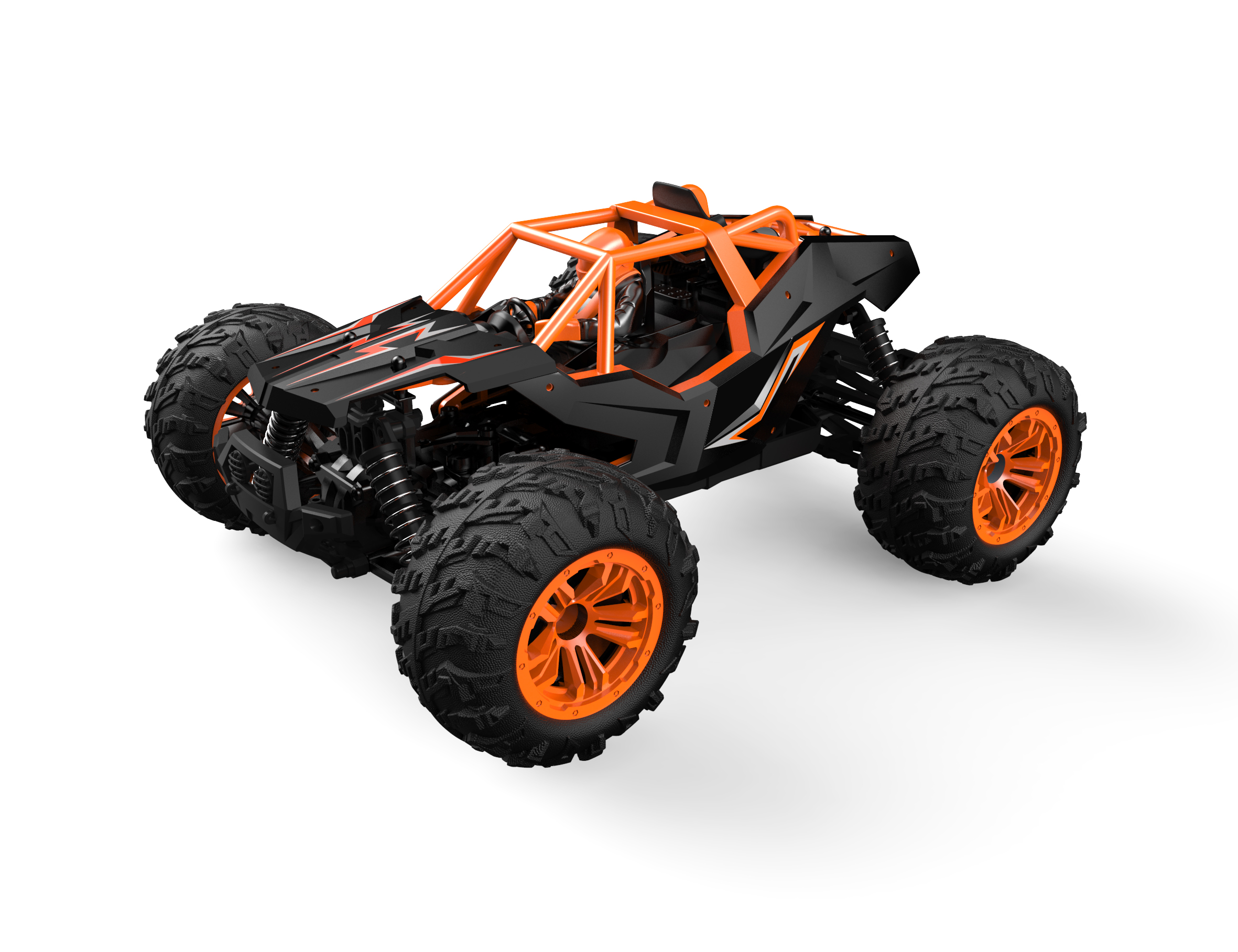 DF Fun-Racer 4WD, 1:14, 2,4 GHz, rychlost 3-35 km/h, RTR, oranžový