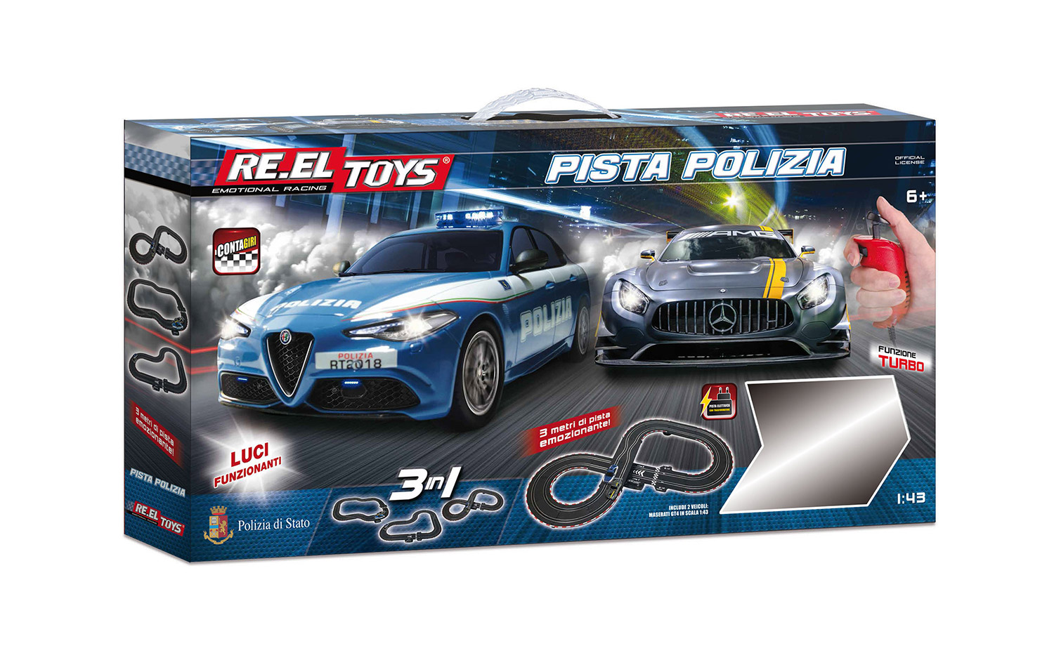 Autodráha Re.el toys Policie, 3 metry