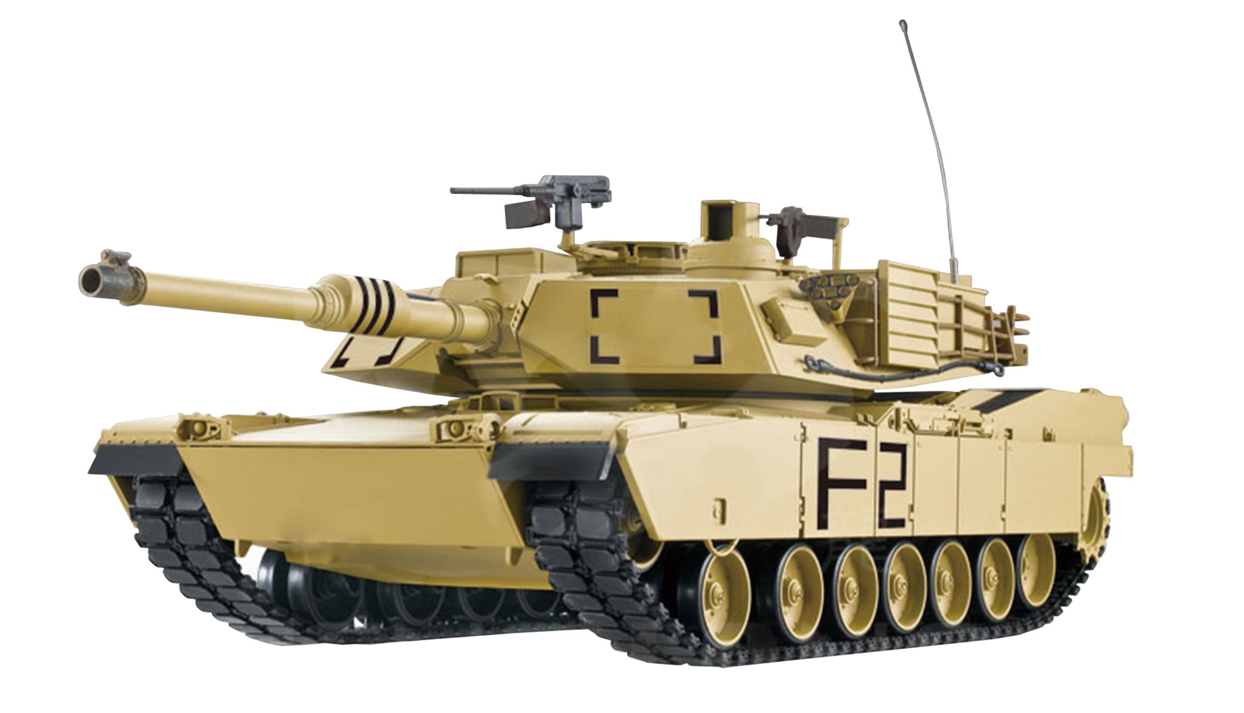 Amewi Tank U.S. M1A2, 1:16, 2.4 GHz, zvuk, kouř, dřevěný kufr, RTR