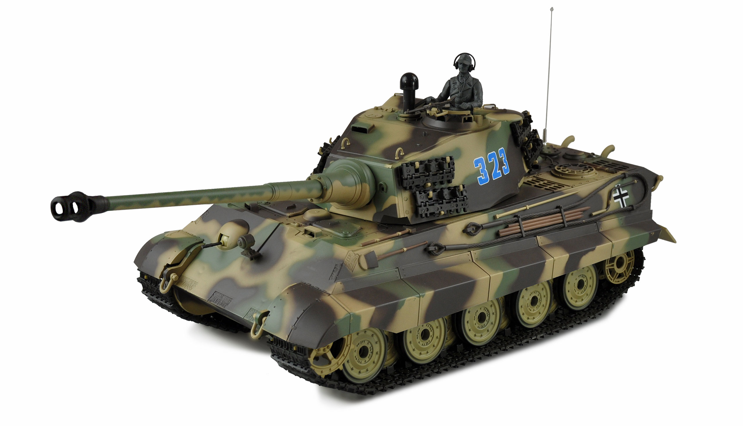 Amewi Tank KING TIGER HENSCHEL TURRET, 1:16, 2.4 GHz, zvuk, kouř, RTR