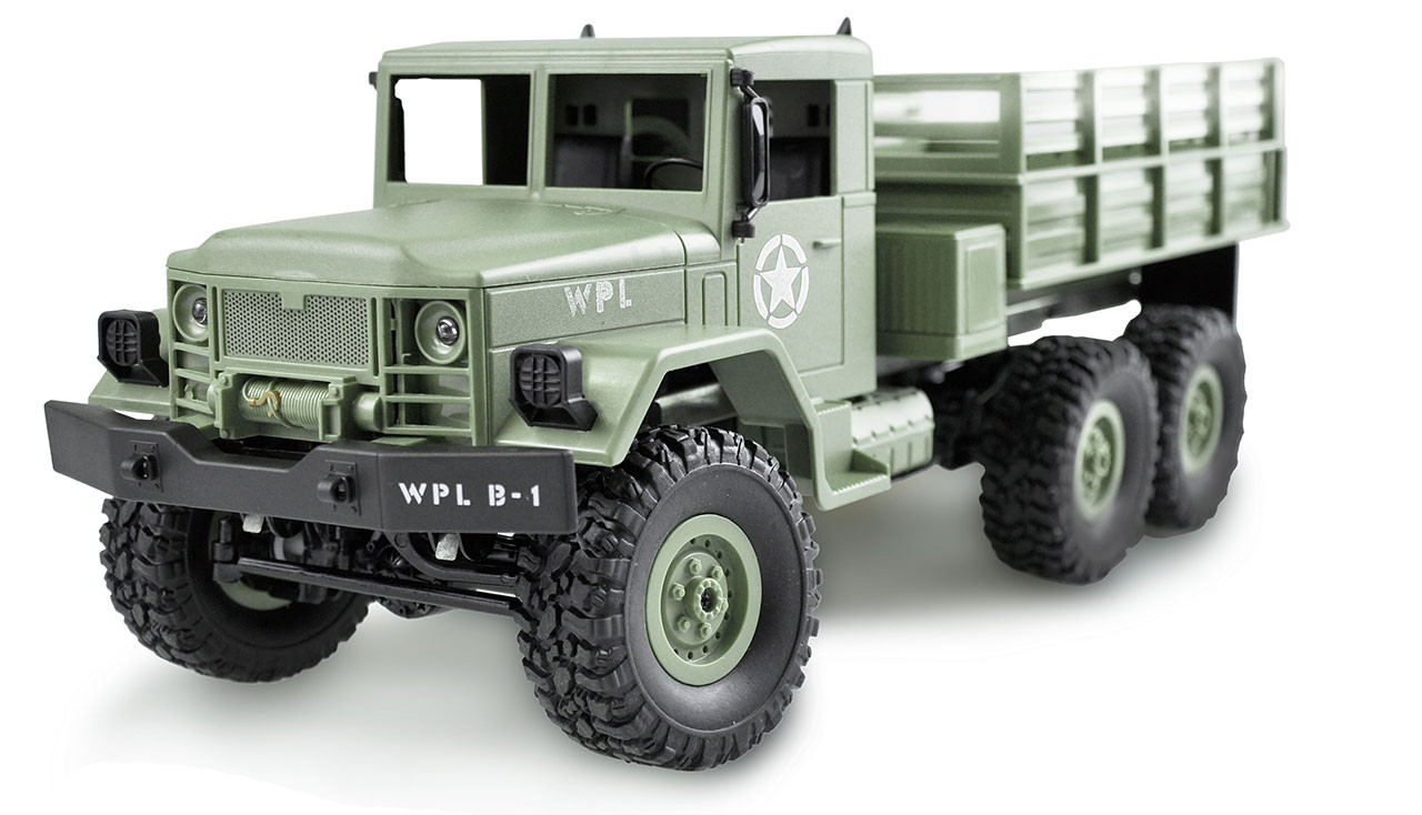 US vojenský truck M35 6x6 1:16 zelený RTR proporcionální jízda LED