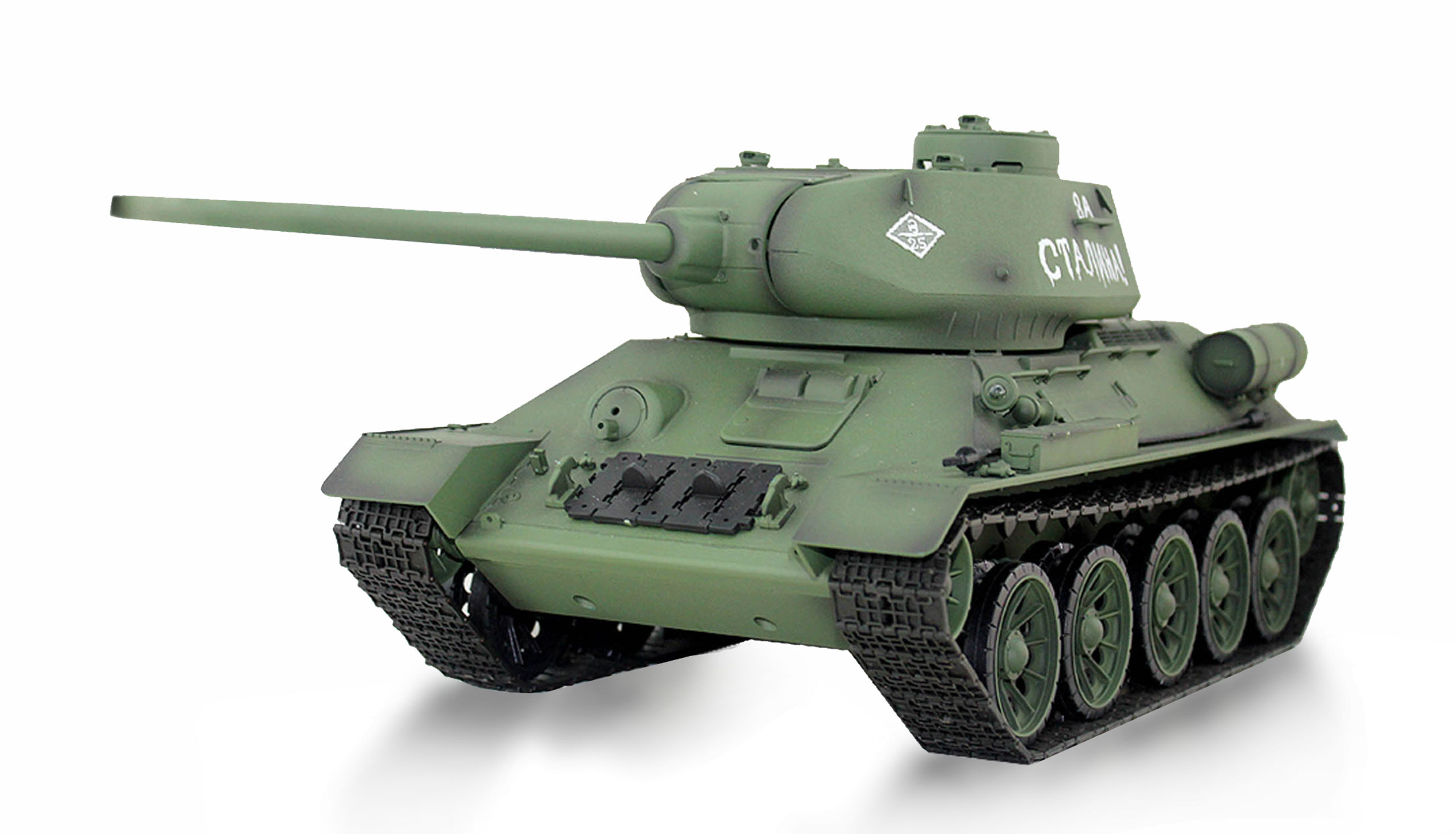 AMEWI RC tank T-34/85 1:16 BB  (Airsoft), kouř, zvuk, proporcionální ovládání RTR sada