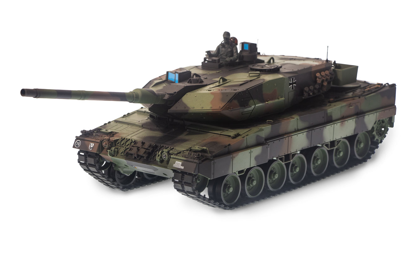 S-Idee Tank Germen Leopard 2 A6 BB+IR 2,4Ghz 1:16 VERZE V7