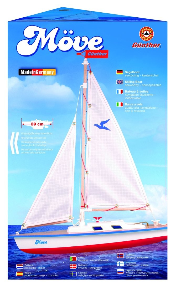 Model plachetnice pro děti MÖVE 39 x 50 cm (dřevo)