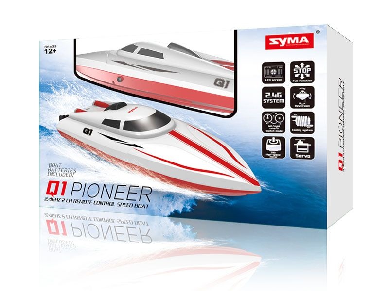 SYMA Speed Boat Q1 PIONEER 2.4GHz až 25km/h Nejvyšší řada, plně pynulé ovládání!