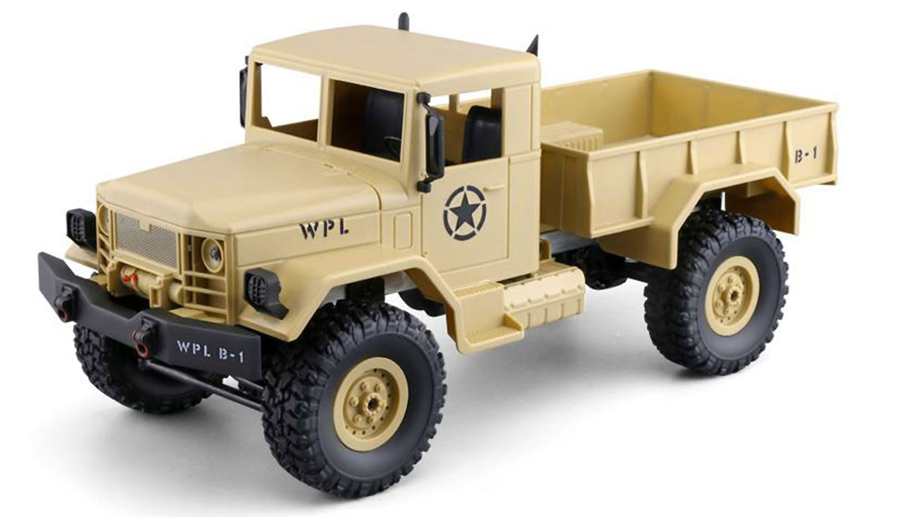 Vojenský truck 1:16 pískový 4WD RTR